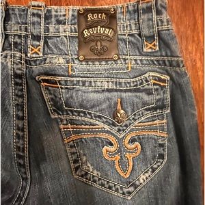 Mens Rock Revival Straight Paul Jeans EUC